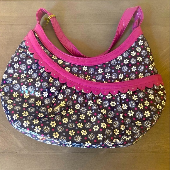 Vera Bradley Handbags - VERA BRADLEY FRILL HOTSY TOTSY HOBO BOYSENBERRY PURSE HANDBAG - MINT